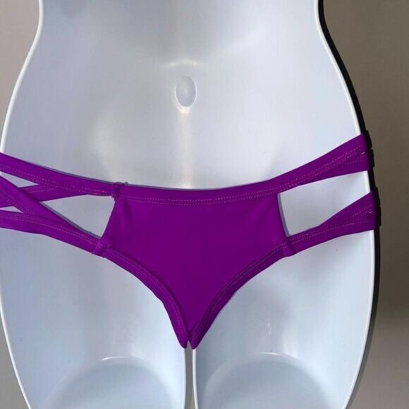 Halter neck Criss-Cross Front Bralette Top Bikini‎ Women's Strap Side Bottom - Picture 5 of 6